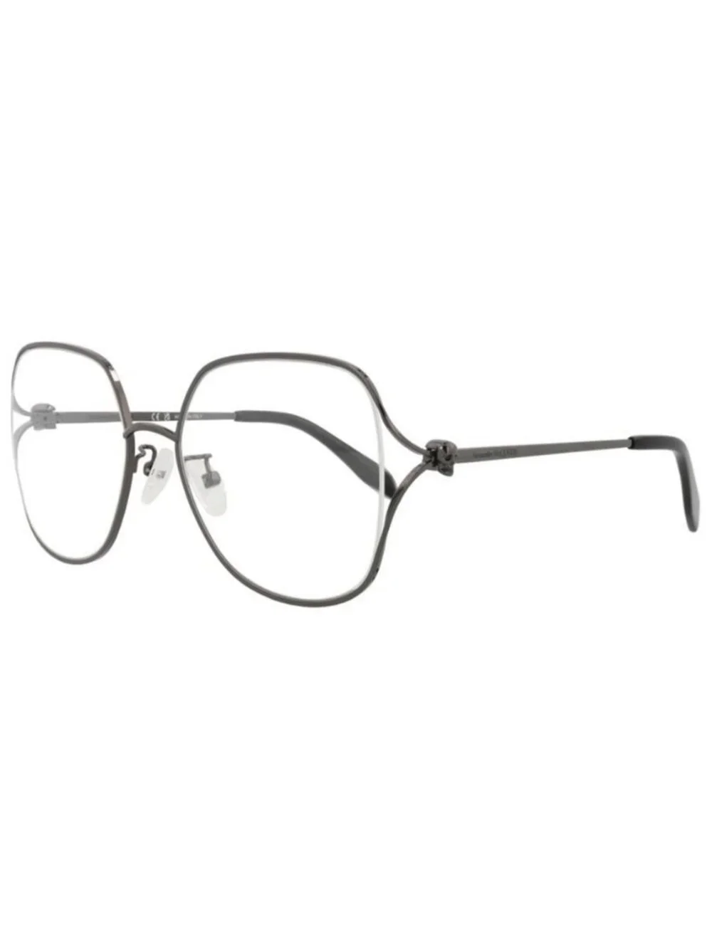New Alexander McQueen Womens Square/Rectangle Ruthenium Ruthenium Transparent Fa